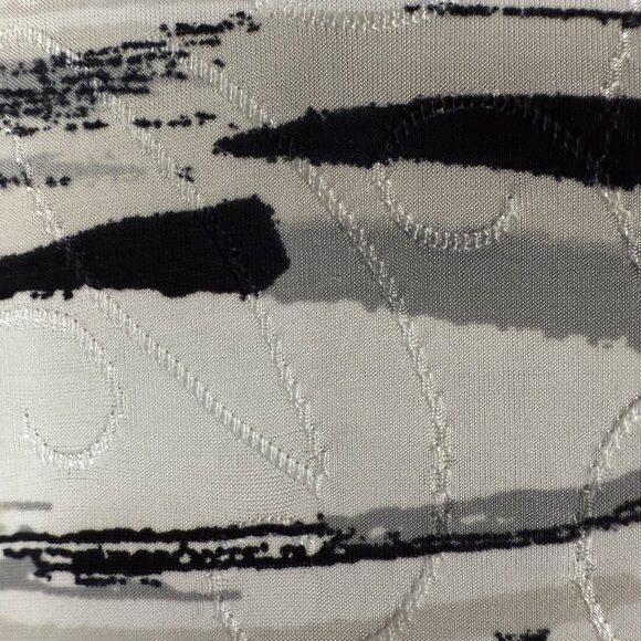 JM Collection Womens P/L Black & White Abstract Print Top With 3/4 Sleeves - Picture 5 of 11